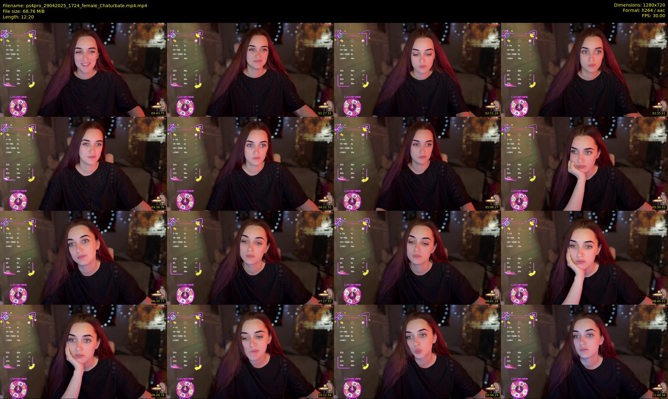 ps4pro — 13 minute Chaturbate female cam show recording, 720p, Apr 29, 2025