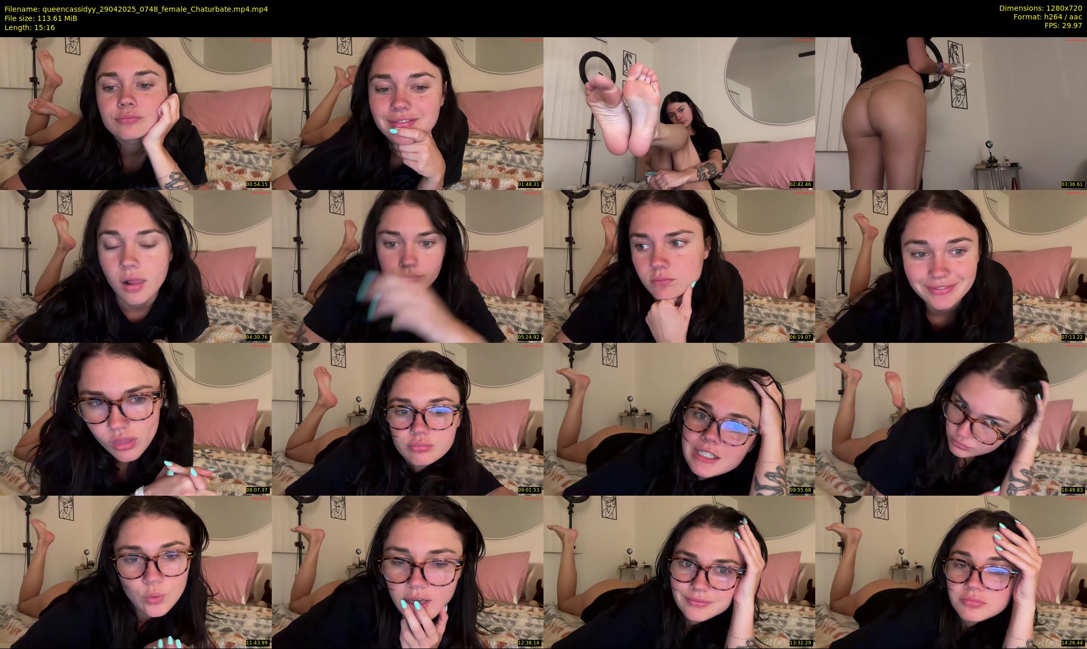 queencassidyy — 16 minute Chaturbate female cam show recording, 720p, Apr 29, 2025