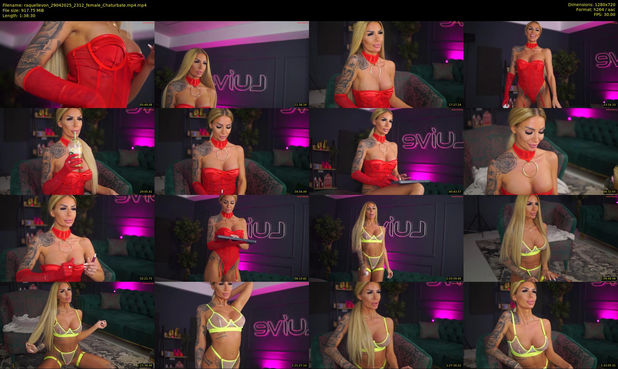 raquellevon — 99 minute Chaturbate female cam show recording, 720p, Apr 29, 2025