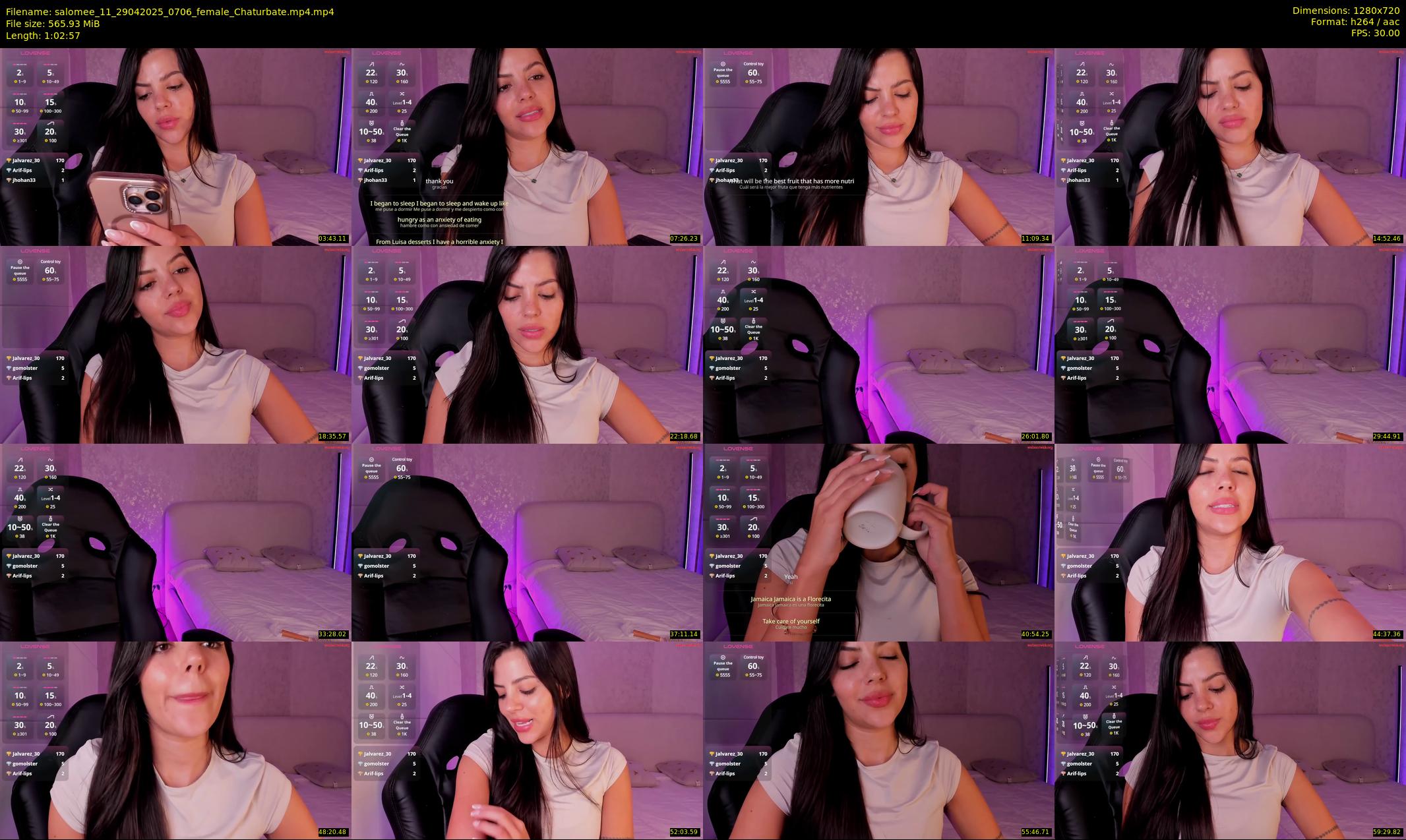 salomee_11 — 63 minute Chaturbate female cam show recording, 720p, Apr 29, 2025
