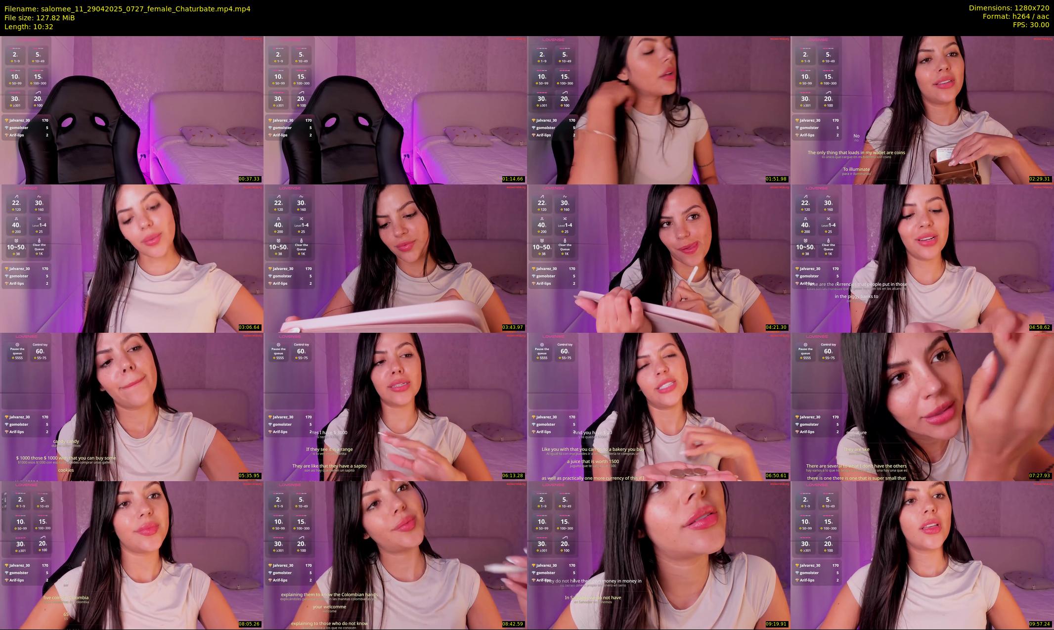salomee_11 — 11 minute Chaturbate female cam show recording, 720p, Apr 29, 2025