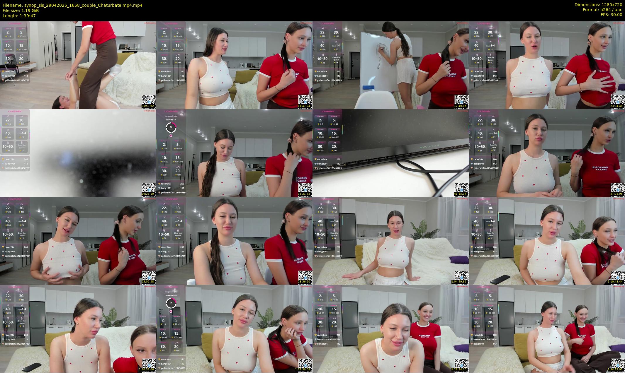 synop_sis — 100 minute Chaturbate couple cam show recording, 720p, Apr 29, 2025