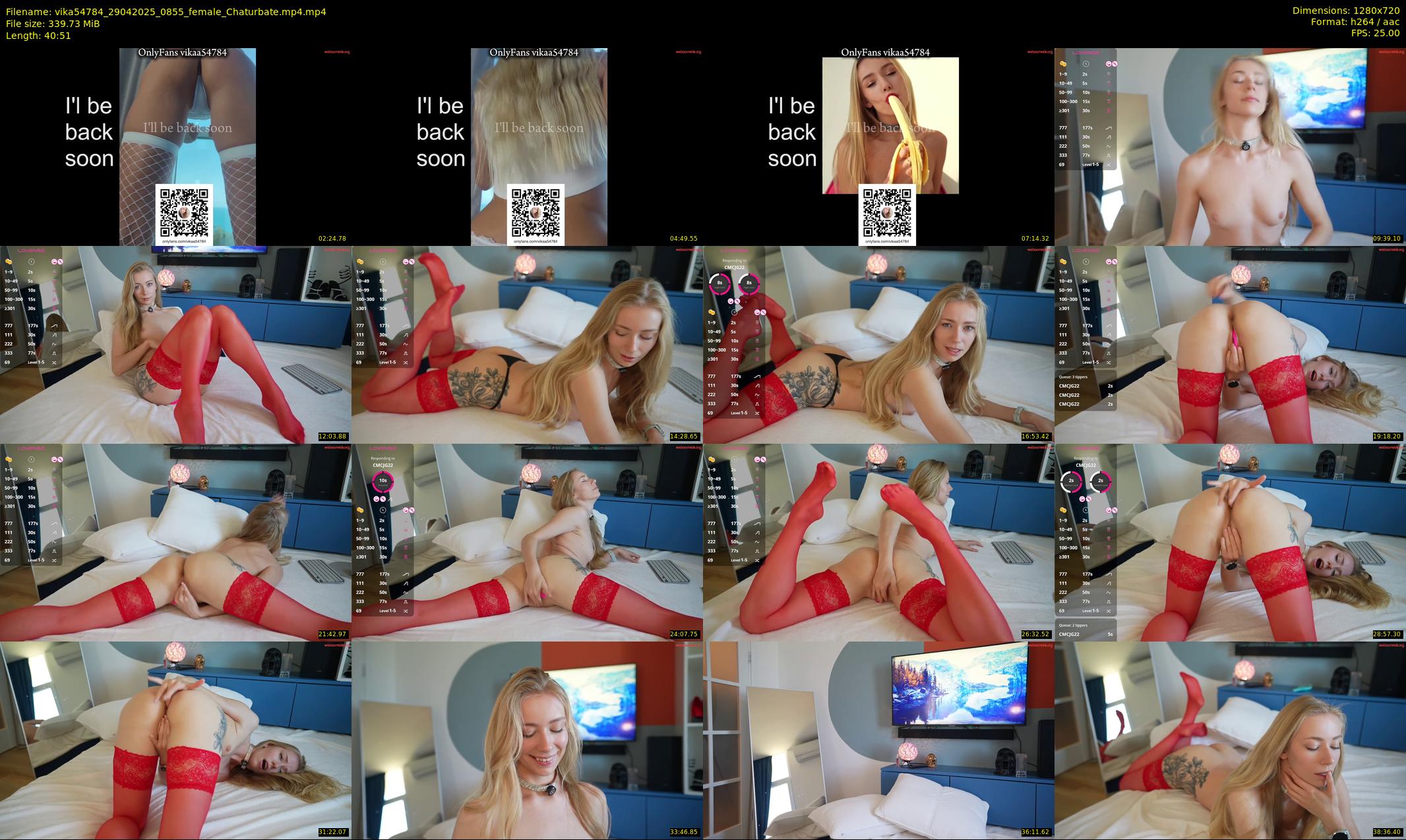 vika54784 — 41 minute Chaturbate female cam show recording, 720p, Apr 29, 2025