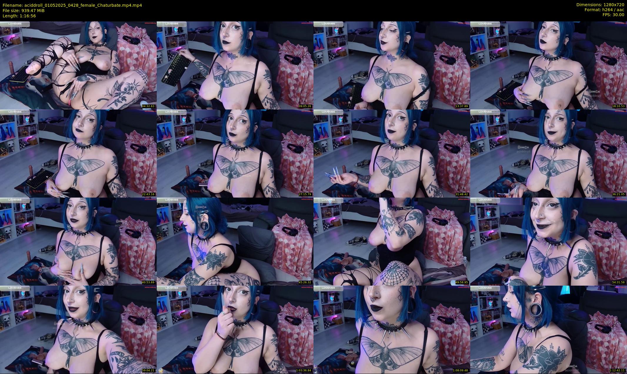 aciddroll — 77 minute Chaturbate female cam show recording, 720p, May 1, 2025