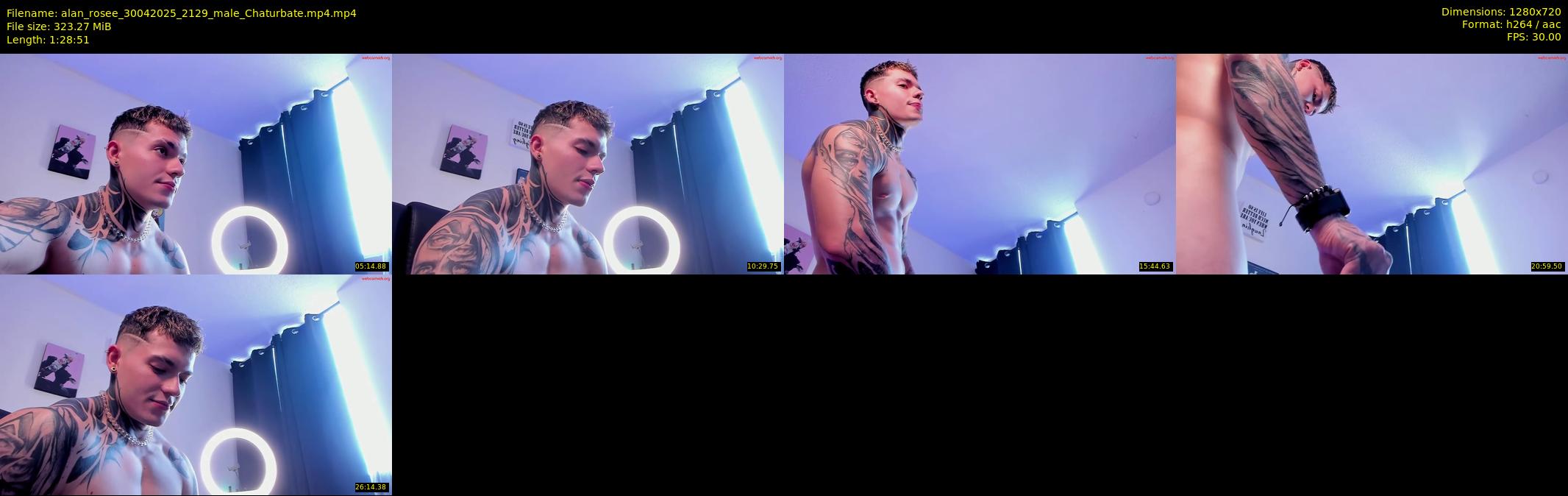 alan_rosee — 89 minute Chaturbate male cam show recording, 720p, Apr 30, 2025