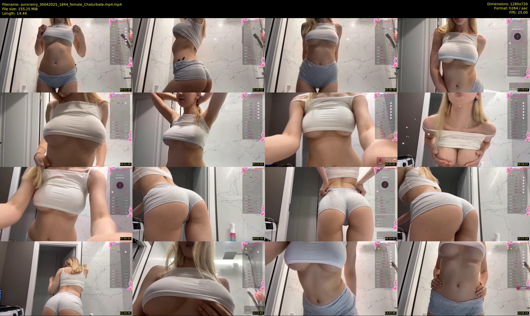 avroramy — 15 minute Chaturbate female cam show recording, 720p, Apr 30, 2025