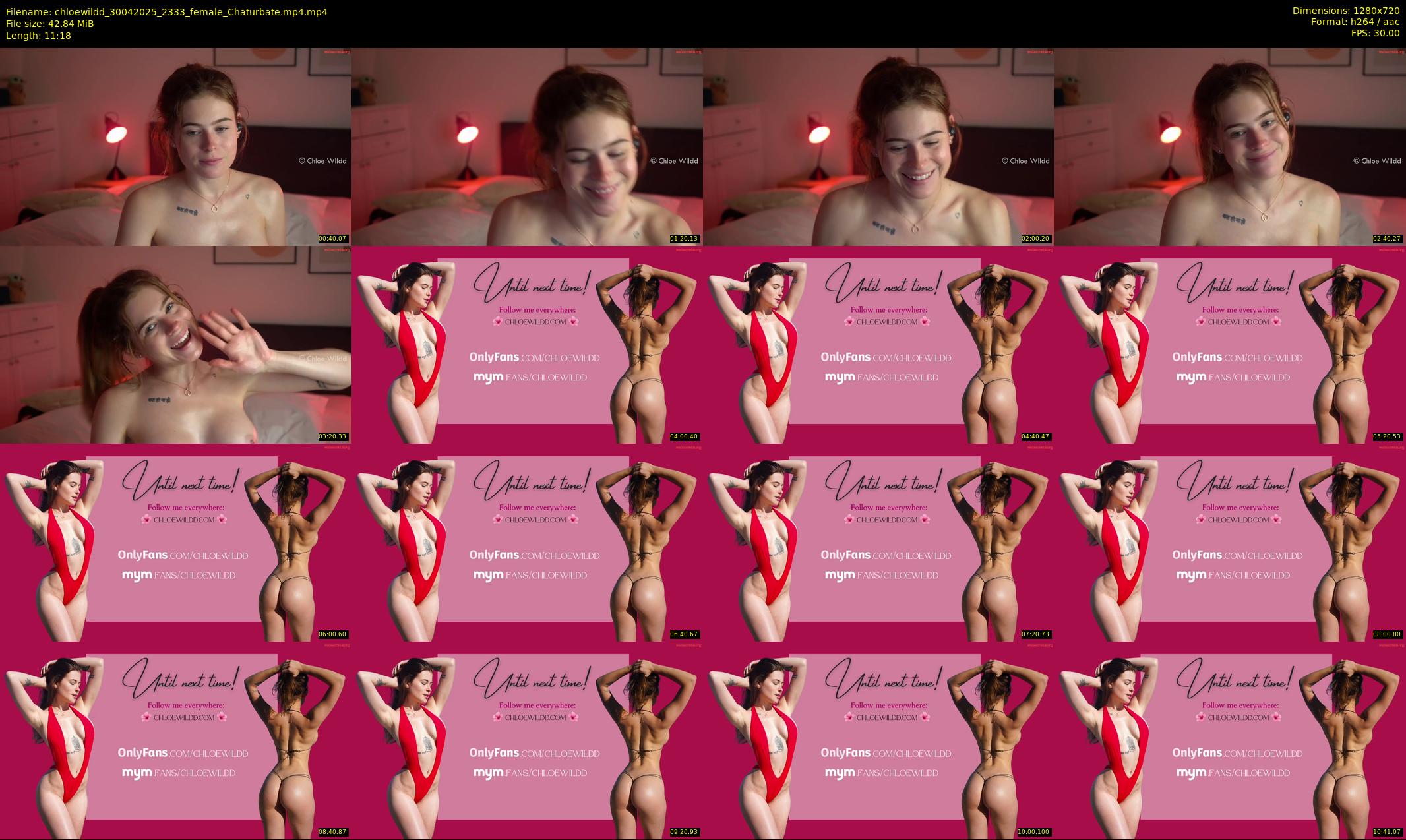 chloewildd — 12 minute Chaturbate female cam show recording, 720p, Apr 30, 2025