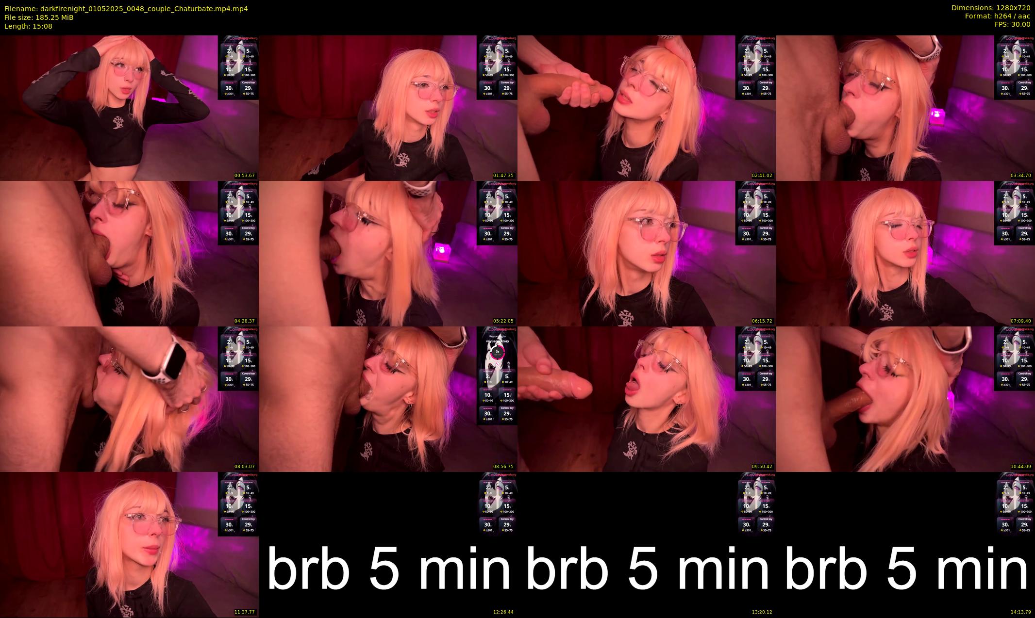 darkfirenight — 16 minute Chaturbate couple cam show recording, 720p, May 1, 2025