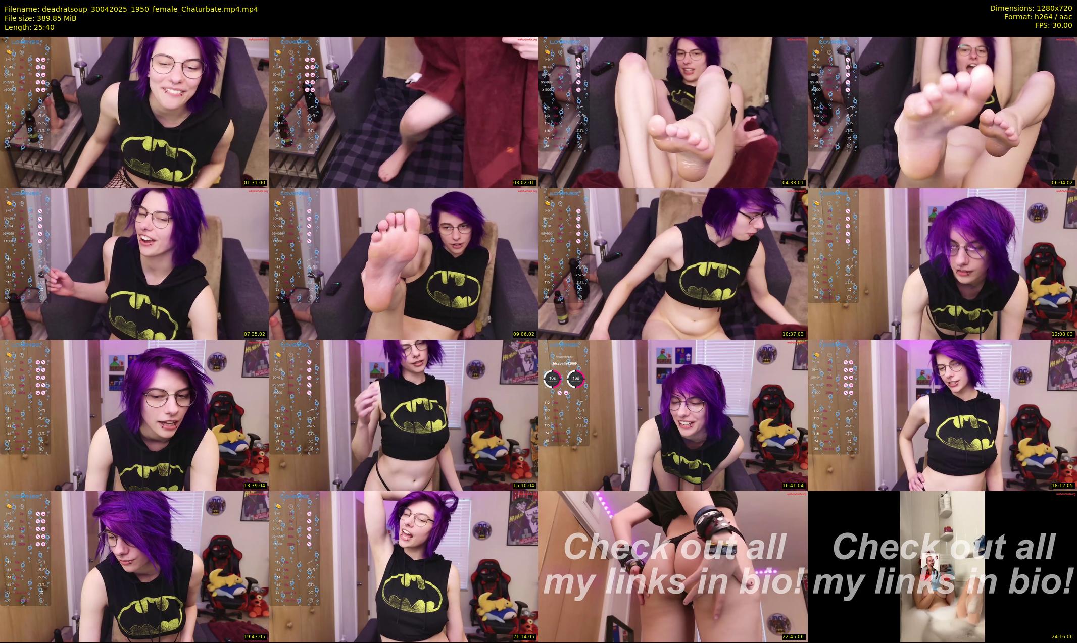 deadratsoup — 26 minute Chaturbate female cam show recording, 720p, Apr 30, 2025