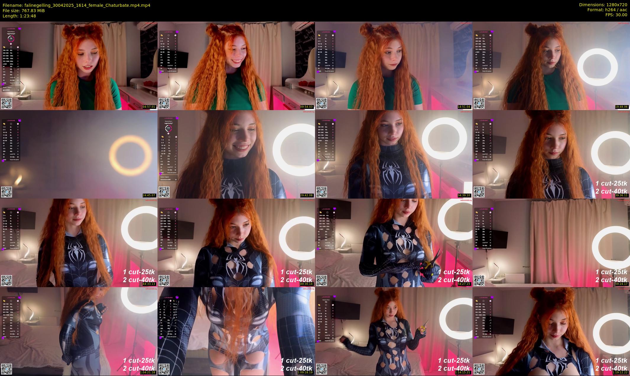 falinegelling — 84 minute Chaturbate female cam show recording, 720p, Apr 30, 2025