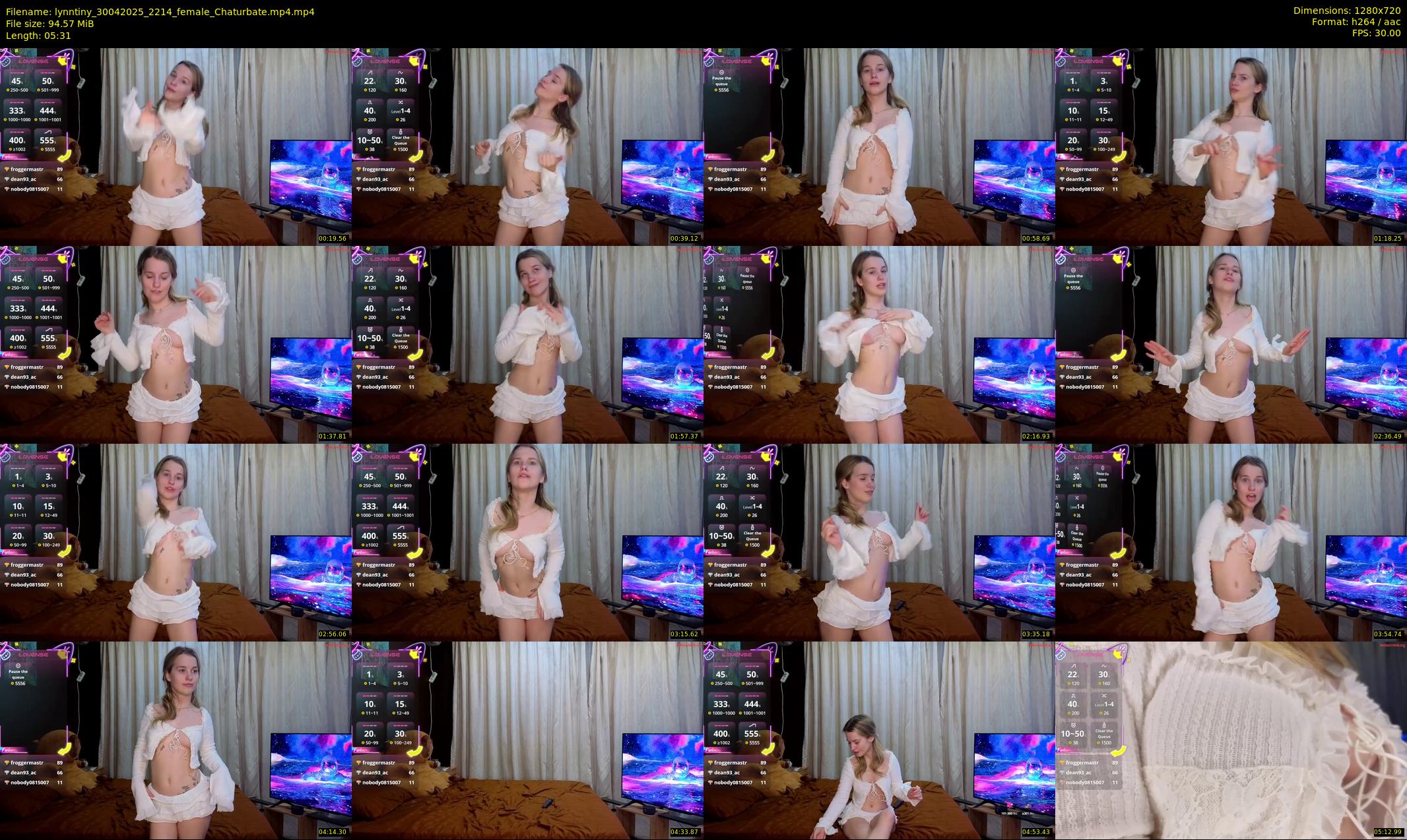 lynntiny — 6 minute Chaturbate female cam show recording, 720p, Apr 30, 2025