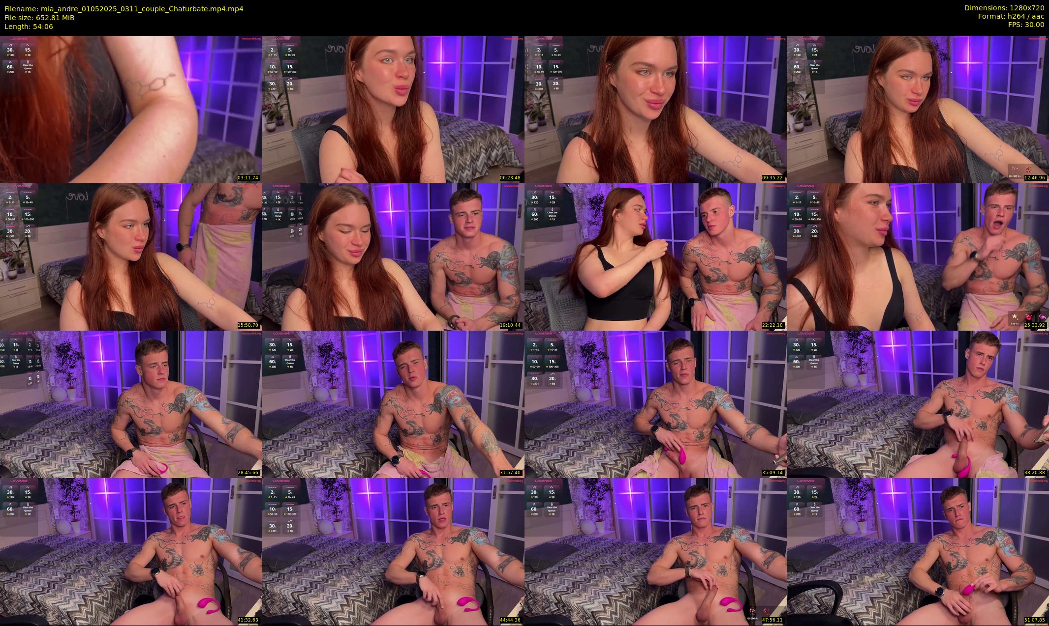 mia_andre — 55 minute Chaturbate couple cam show recording, 720p, May 1, 2025