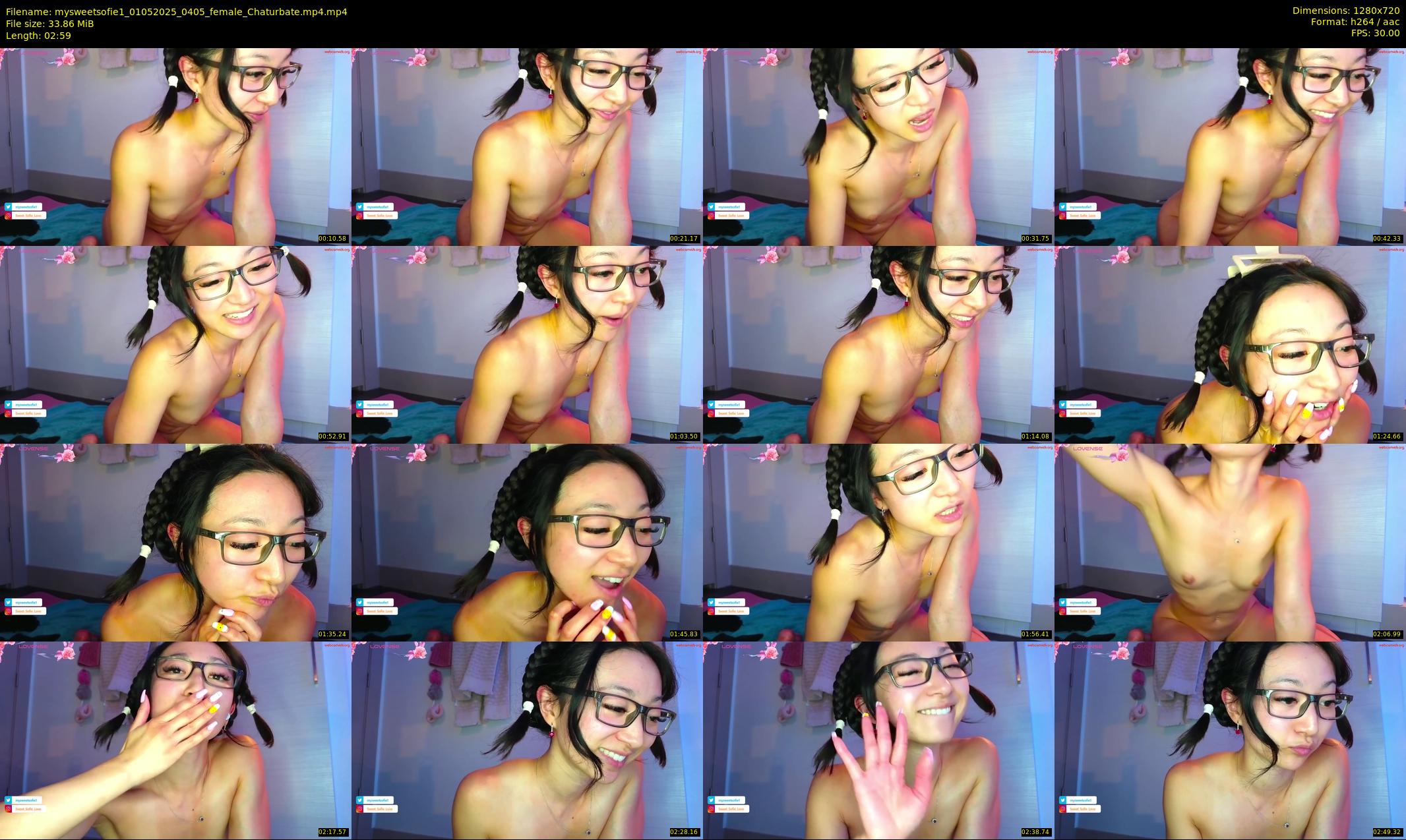 mysweetsofie1 — 3 minute Chaturbate female cam show recording, 720p, May 1, 2025