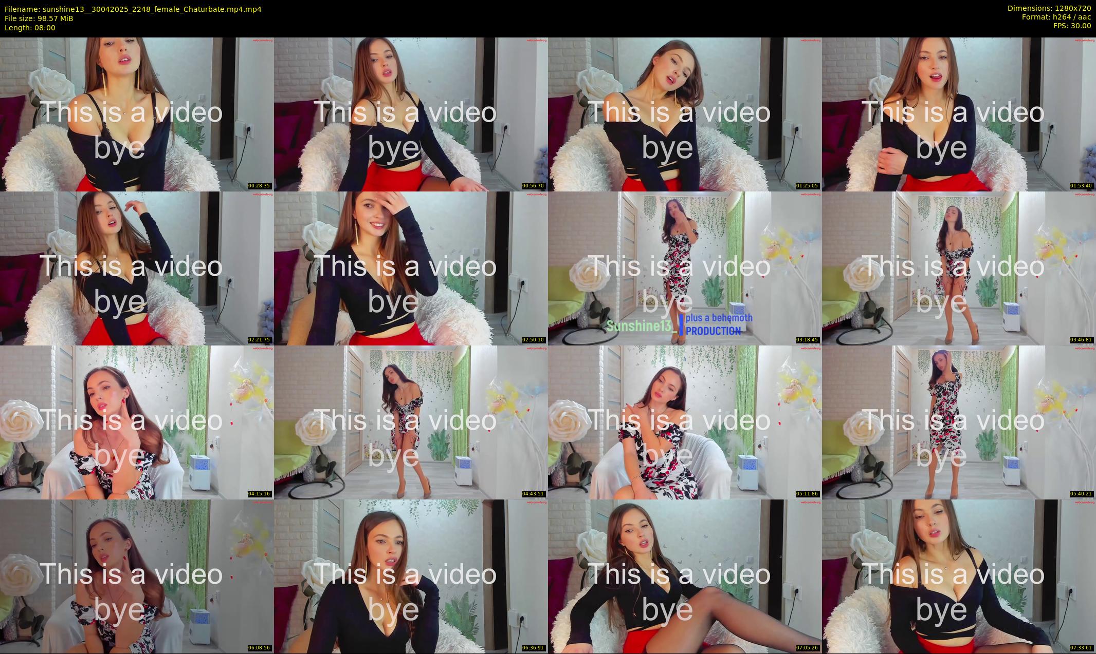sunshine13_ — 8 minute Chaturbate female cam show recording, 720p, Apr 30, 2025