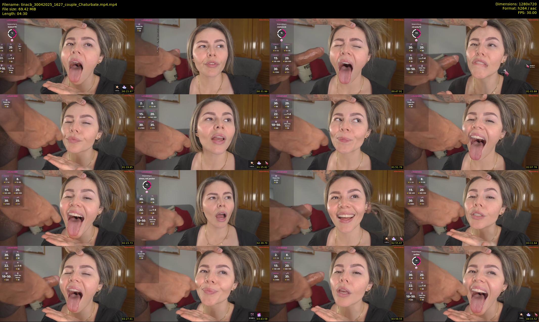 tinacb — 5 minute Chaturbate female cam show recording, 720p, Apr 30, 2025