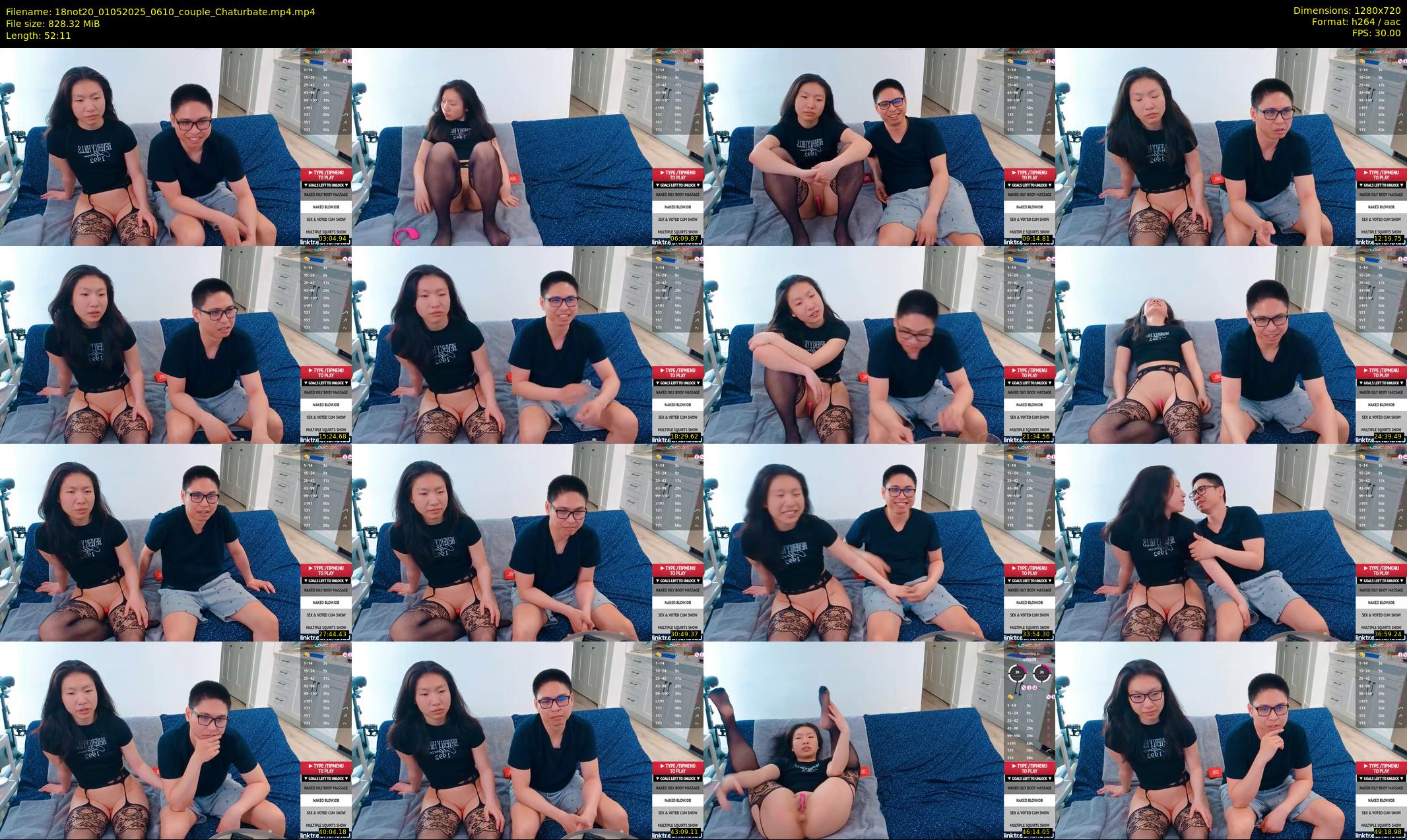 18not20 — 53 minute Chaturbate couple cam show recording, 720p, May 1, 2025