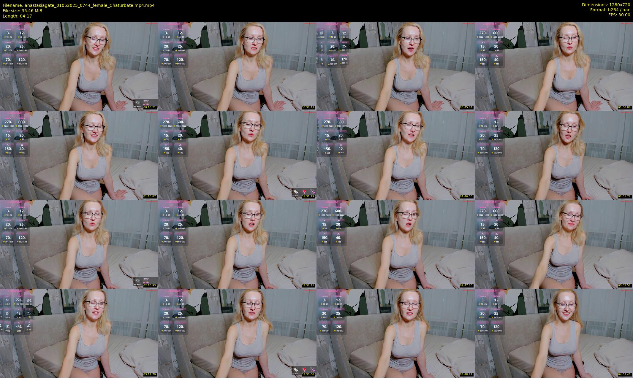anastasiagate — 5 minute Chaturbate female cam show recording, 720p, May 1, 2025