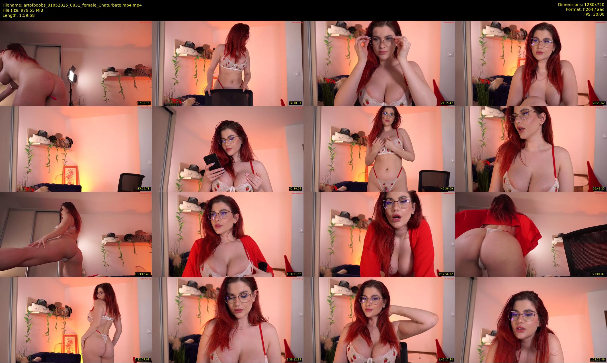 artofboobs — 120 minute Chaturbate female cam show recording, 720p, May 1, 2025
