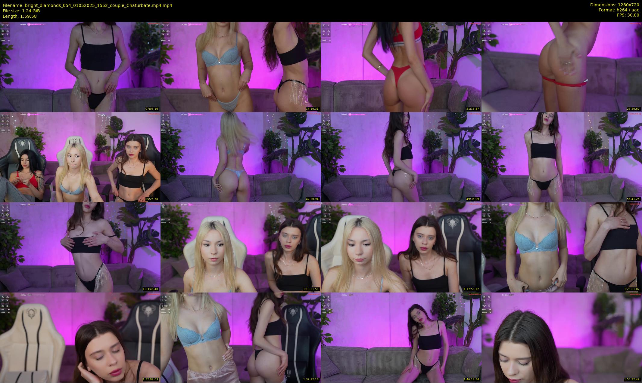 bright_diamonds_054 — 120 minute Chaturbate couple cam show recording, 720p, May 1, 2025
