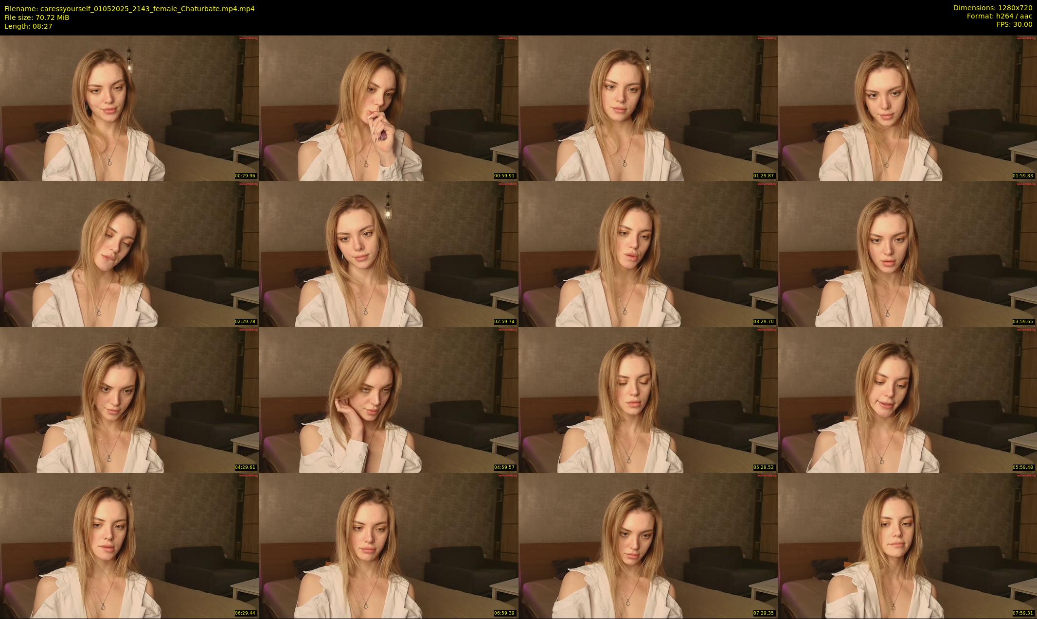 caressyourself — 9 minute Chaturbate female cam show recording, 720p, May 1, 2025