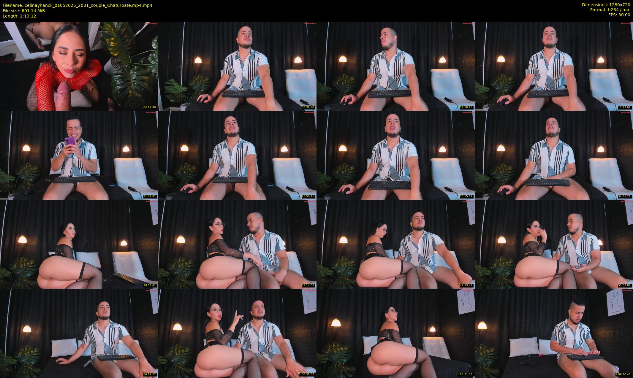 celinayhanck — 74 minute Chaturbate couple cam show recording, 720p, May 1, 2025