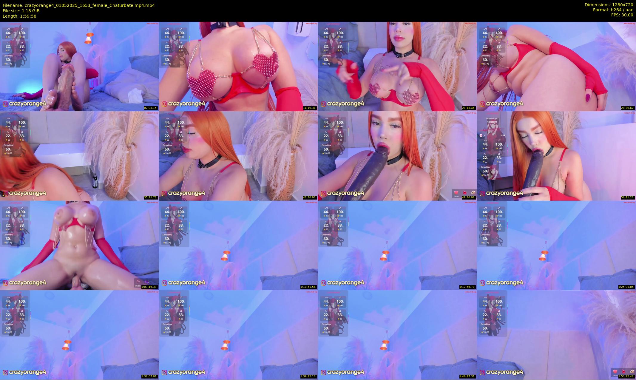 crazyorange4 — 120 minute Chaturbate female cam show recording, 720p, May 1, 2025