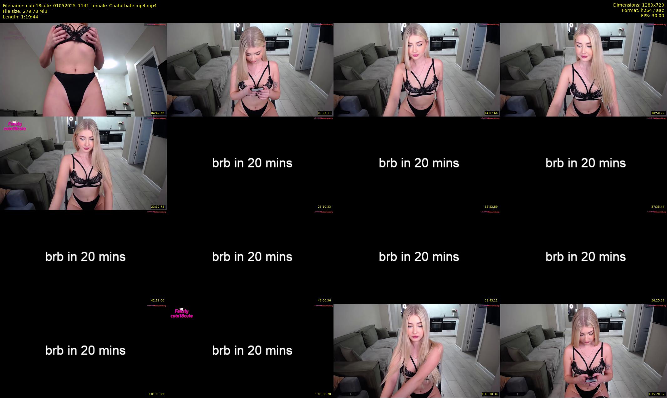 cute18cute — 80 minute Chaturbate female cam show recording, 720p, May 1, 2025