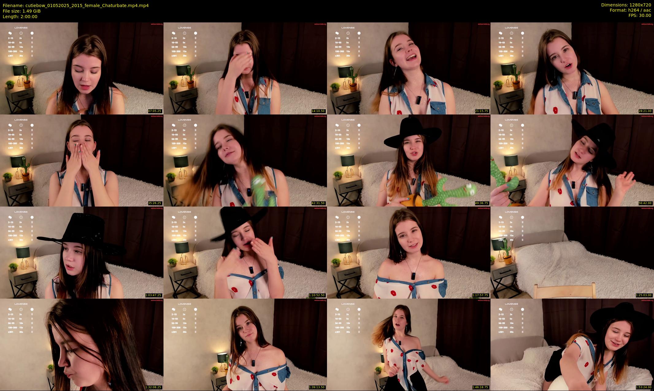 cutiebow — 120 minute Chaturbate female cam show recording, 720p, May 1, 2025