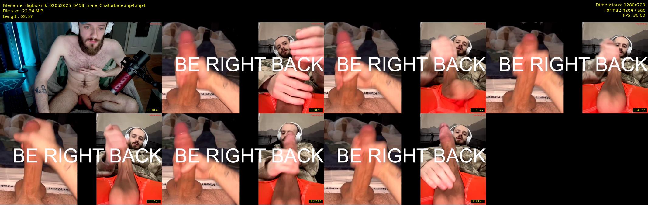 digbicknik — 3 minute Chaturbate male cam show recording, 720p, May 2, 2025