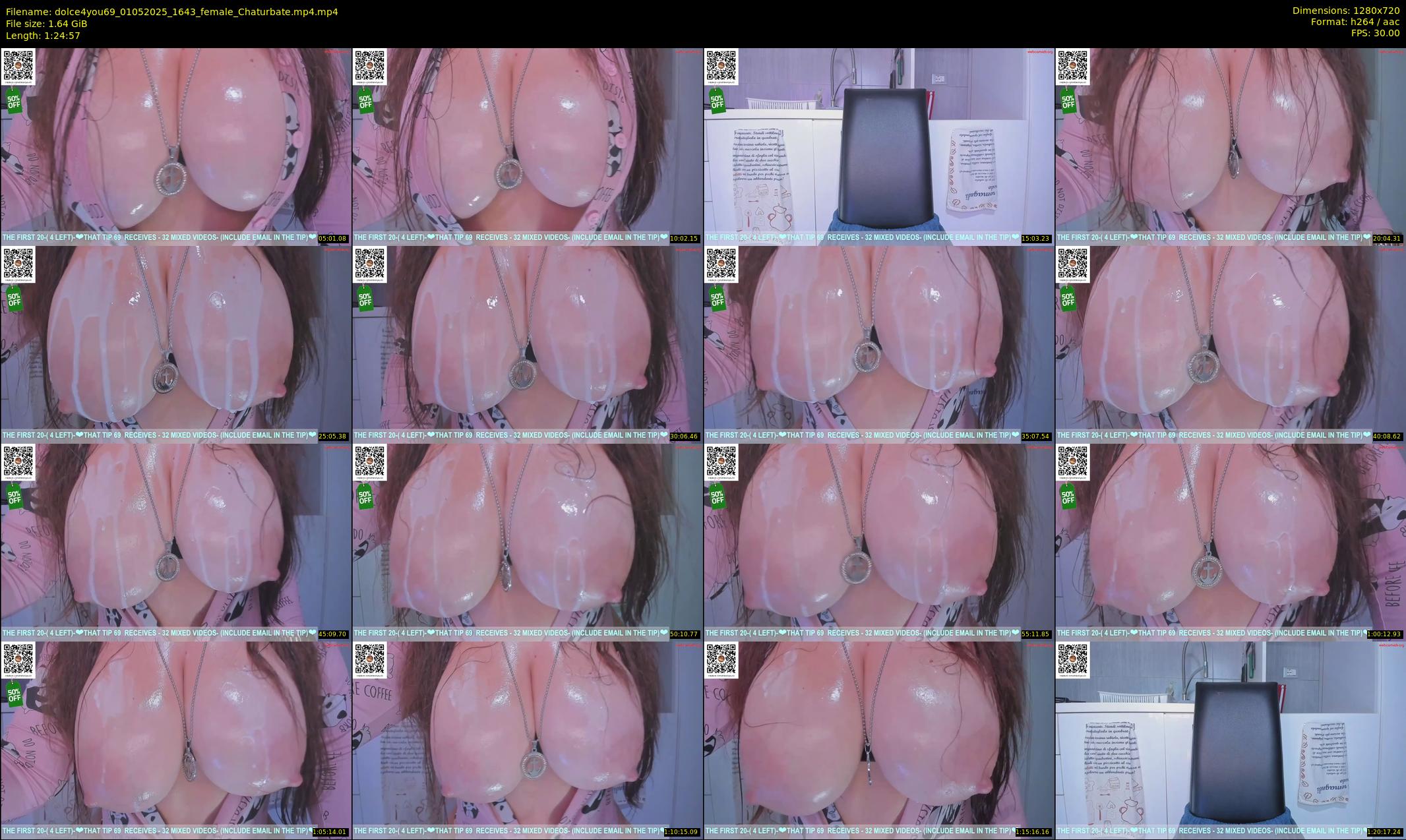 dolce4you69 — 85 minute Chaturbate female cam show recording, 720p, May 1, 2025