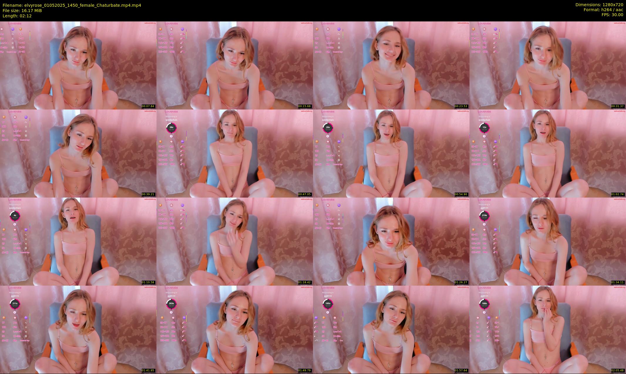 elvyrose — 3 minute Chaturbate female cam show recording, 720p, May 1, 2025
