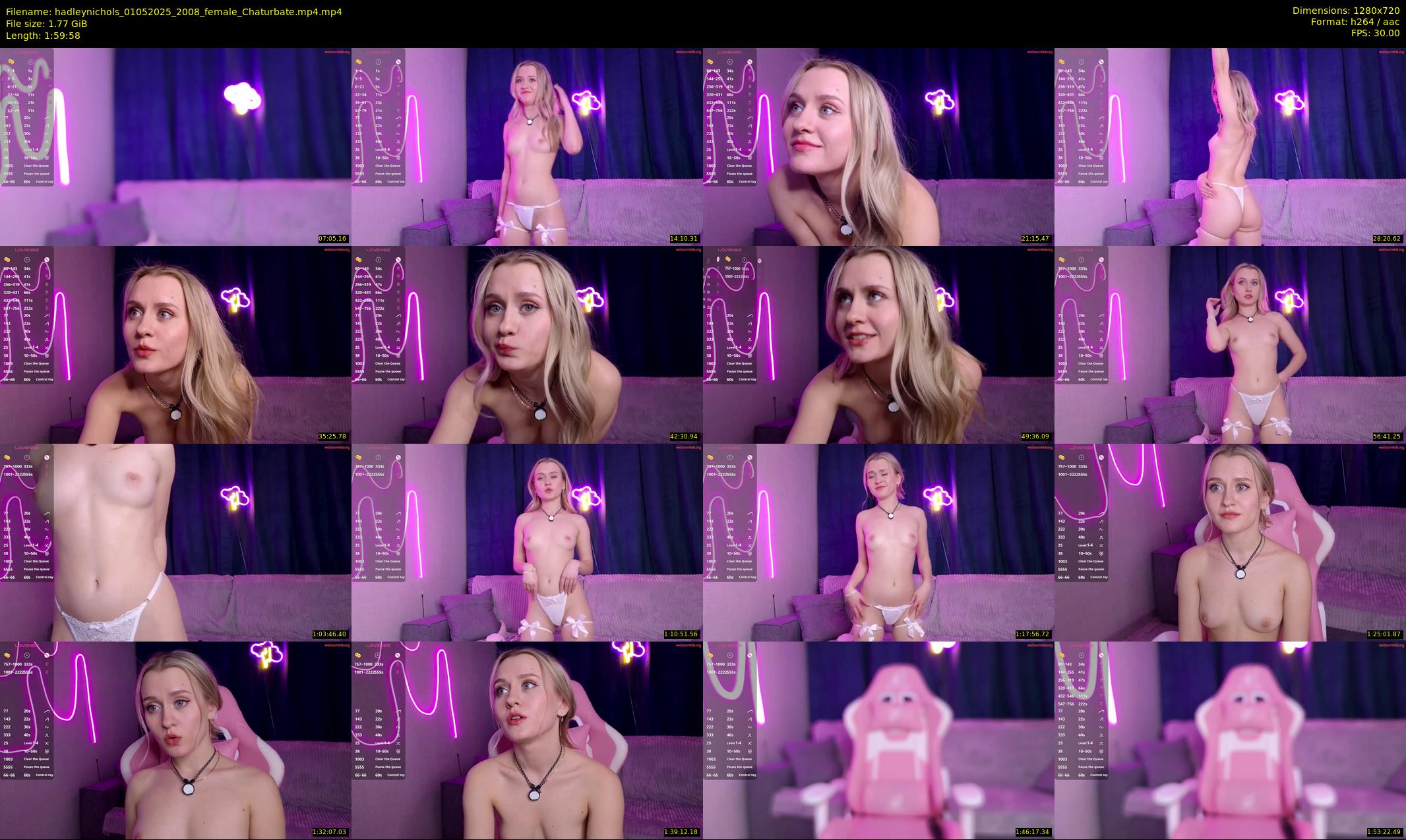 hadleynichols — 120 minute Chaturbate female cam show recording, 720p, May 1, 2025