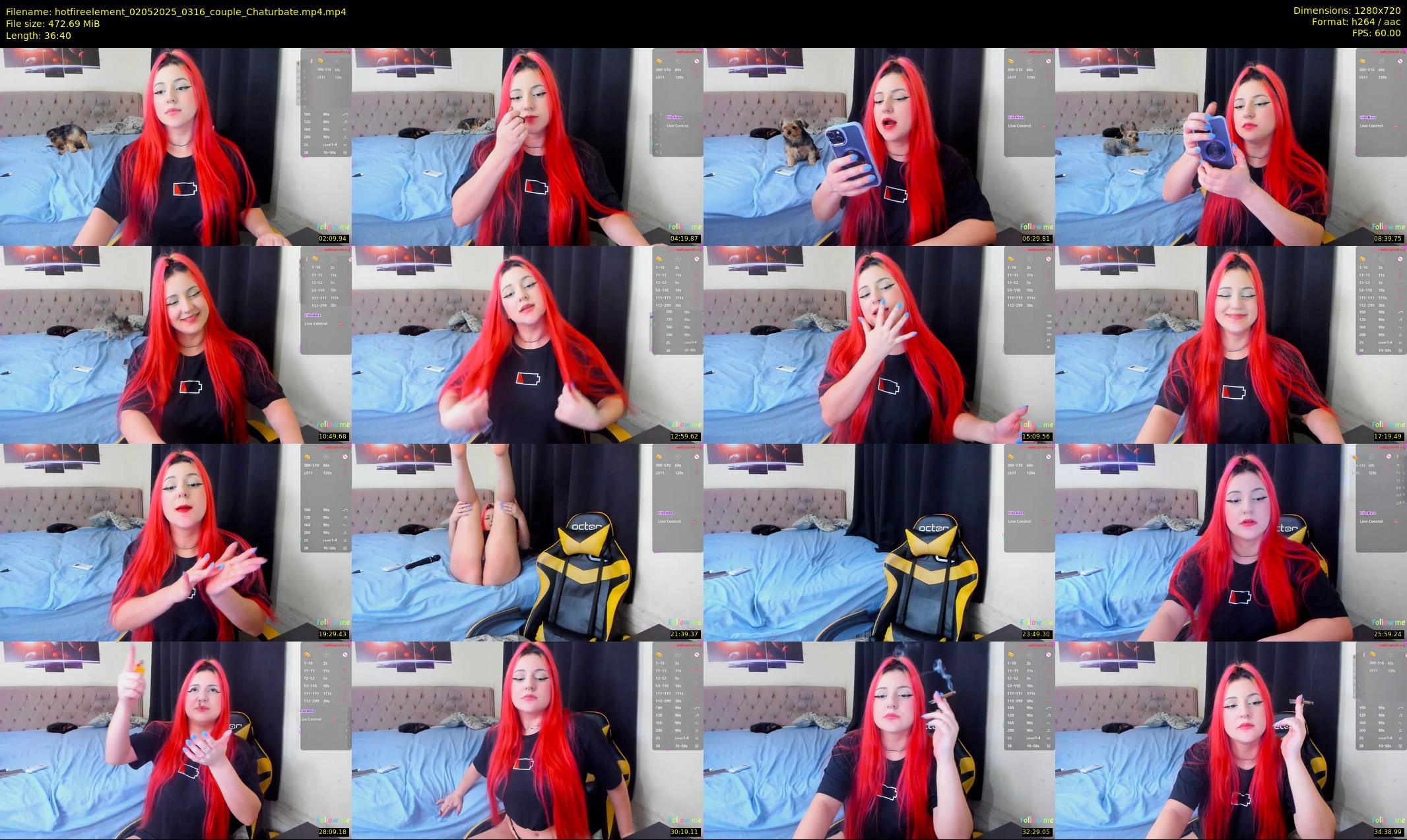 hotfireelement — 37 minute Chaturbate couple cam show recording, 720p, May 2, 2025