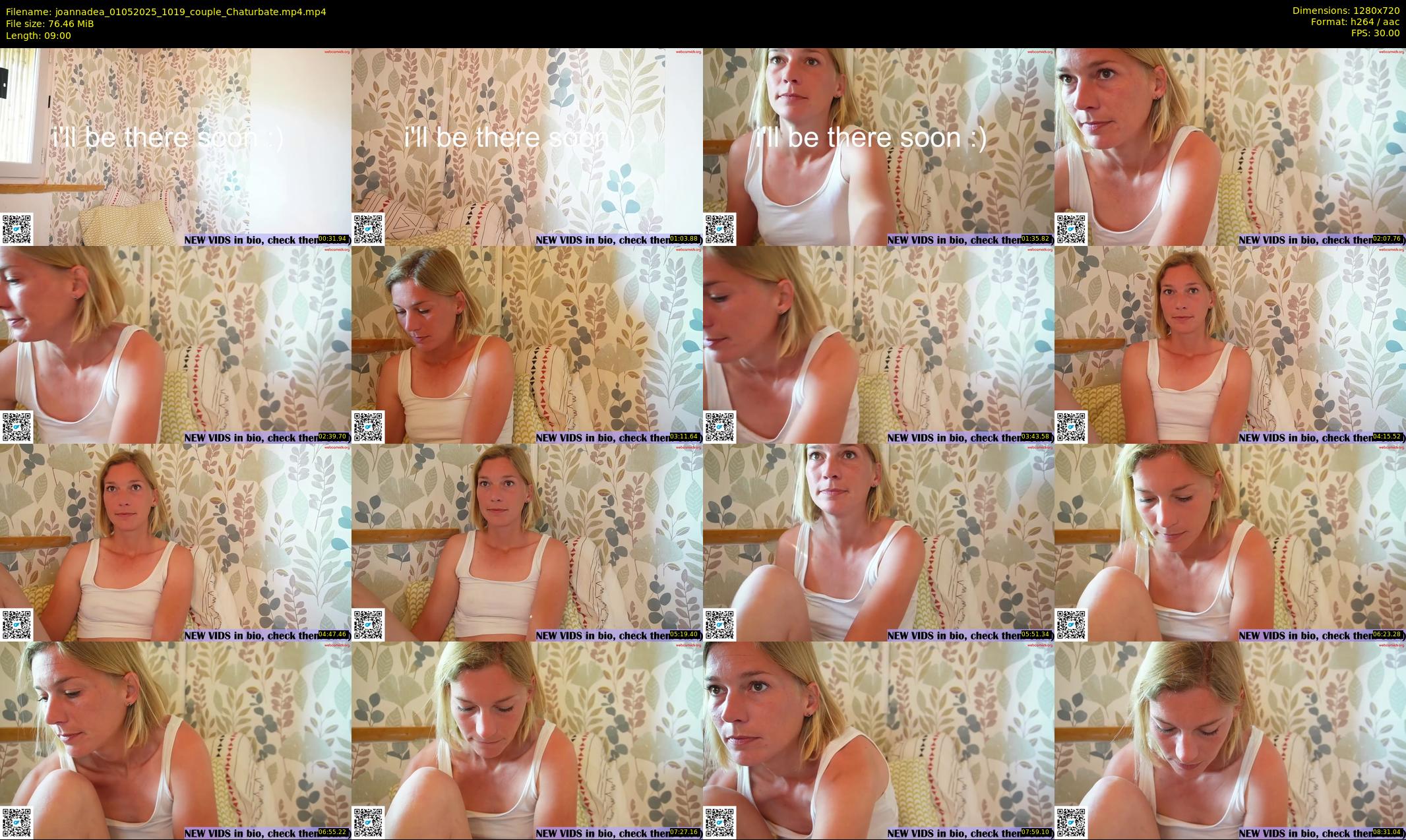 joannadea — 9 minute Chaturbate female cam show recording, 720p, May 1, 2025