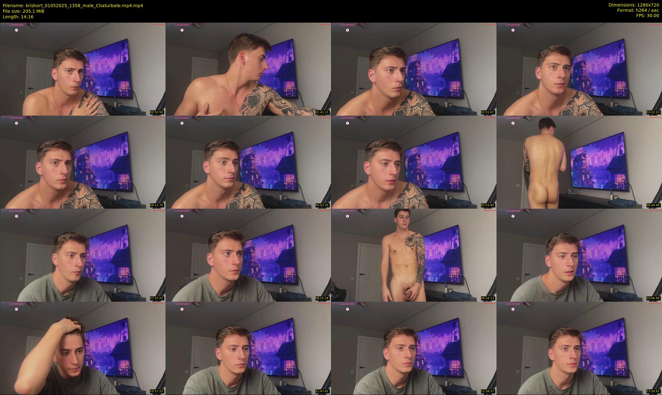 krishort — 15 minute Chaturbate male cam show recording, 720p, May 1, 2025