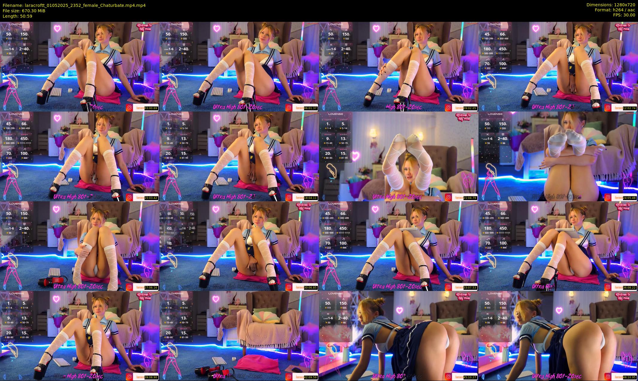 laracroftt — 51 minute Chaturbate female cam show recording, 720p, May 1, 2025