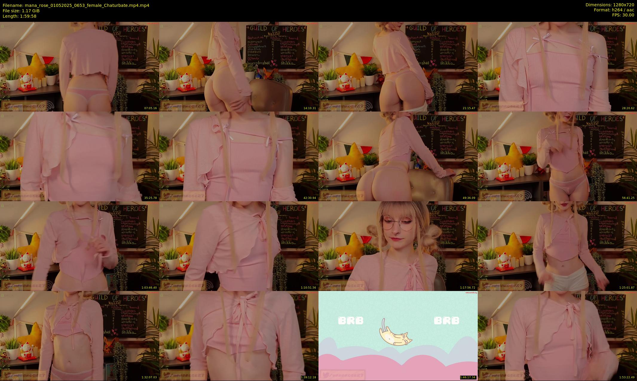 mana_rose — 120 minute Chaturbate female cam show recording, 720p, May 1, 2025