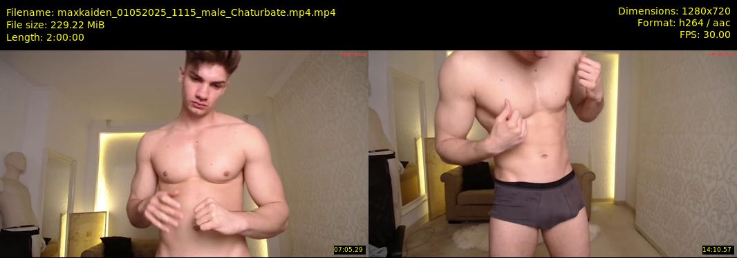 maxkaiden — 120 minute Chaturbate male cam show recording, 720p, May 1, 2025
