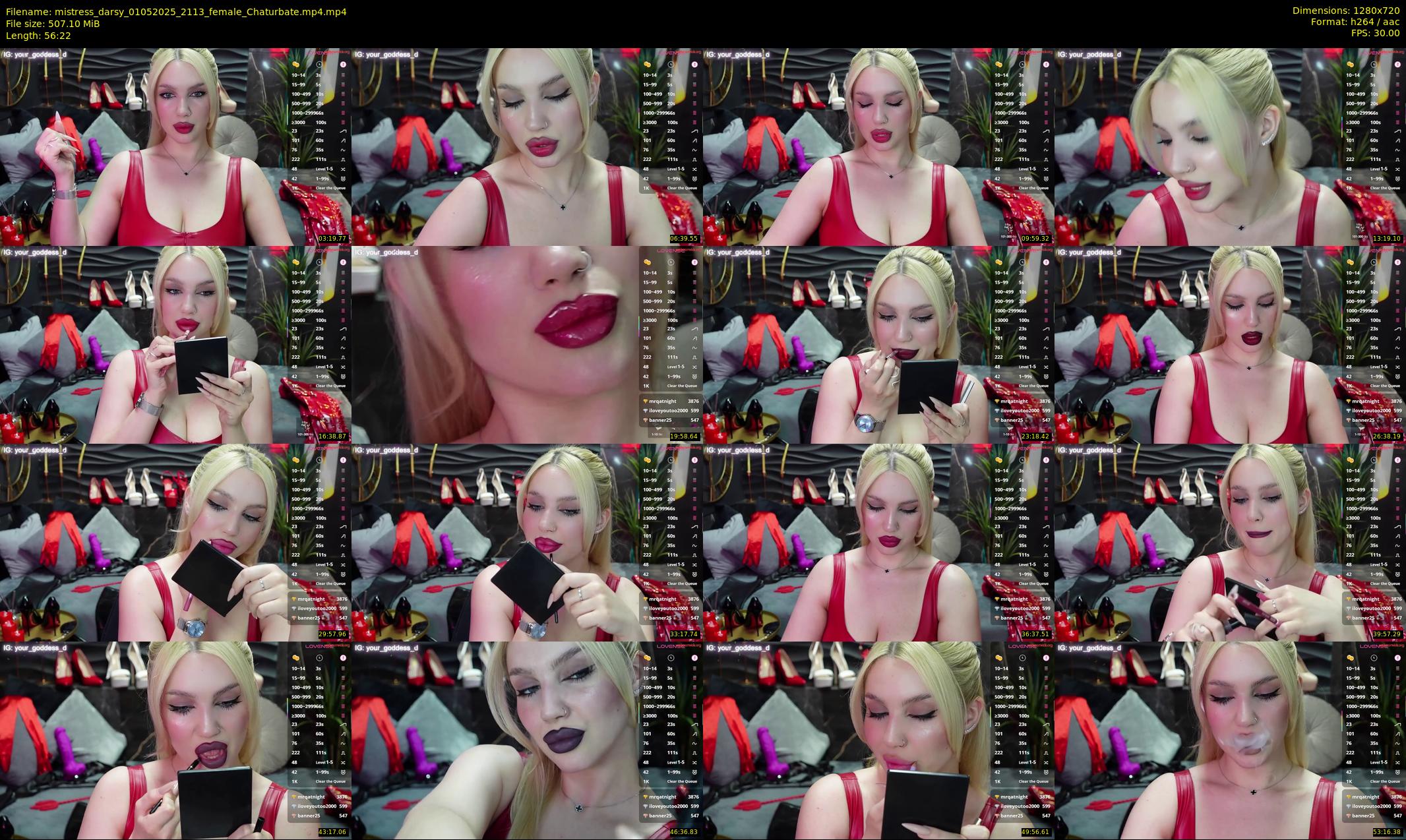 mistress_darsy — 57 minute Chaturbate female cam show recording, 720p, May 1, 2025