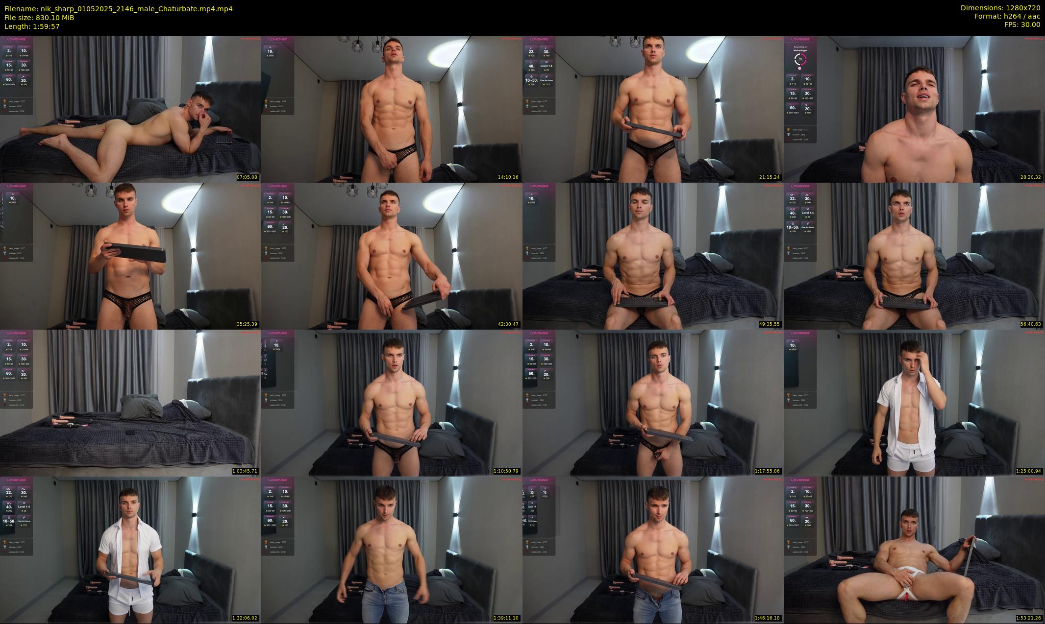 nik_sharp — 120 minute Chaturbate male cam show recording, 720p, May 1, 2025