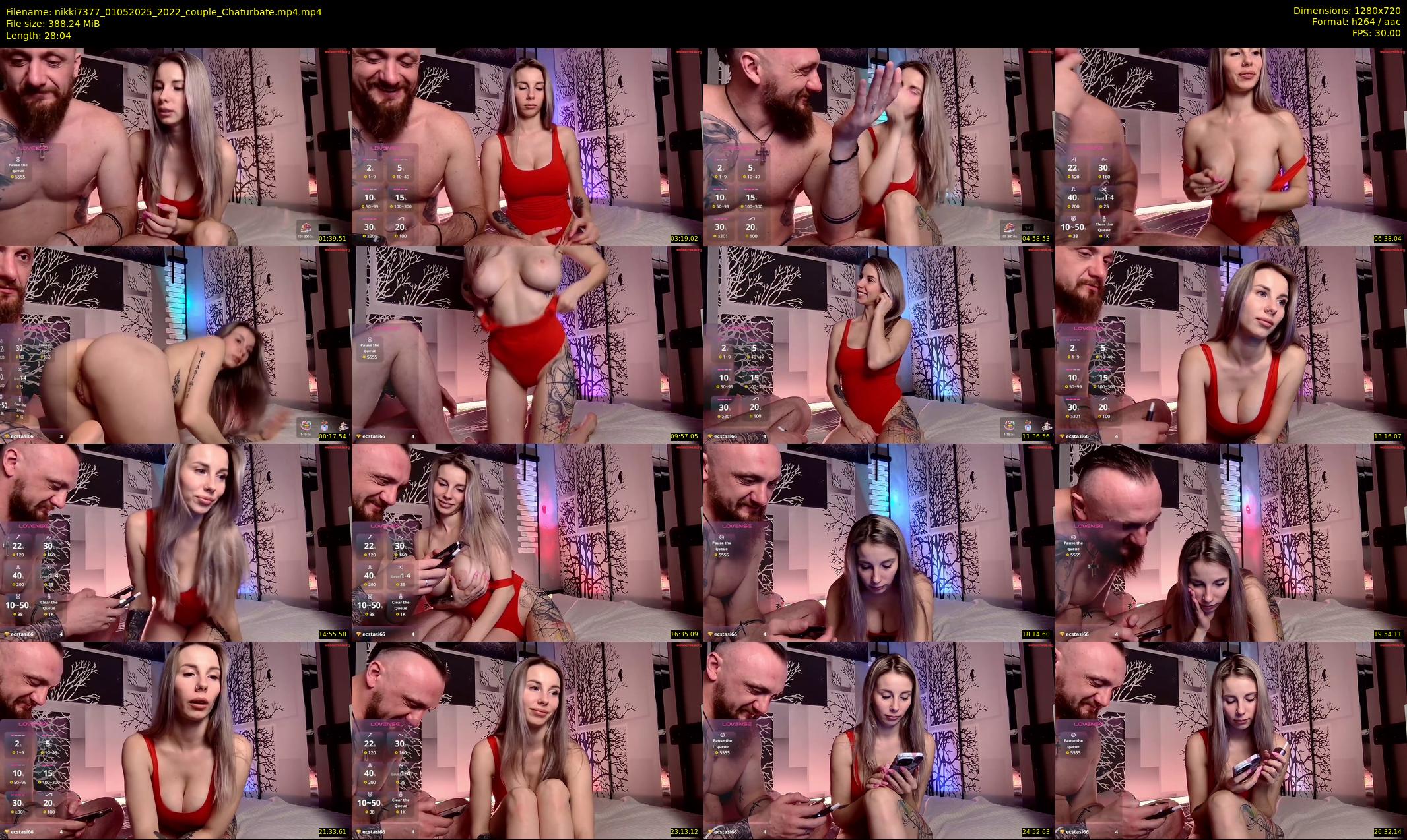 nikki7377 — 29 minute Chaturbate couple cam show recording, 720p, May 1, 2025