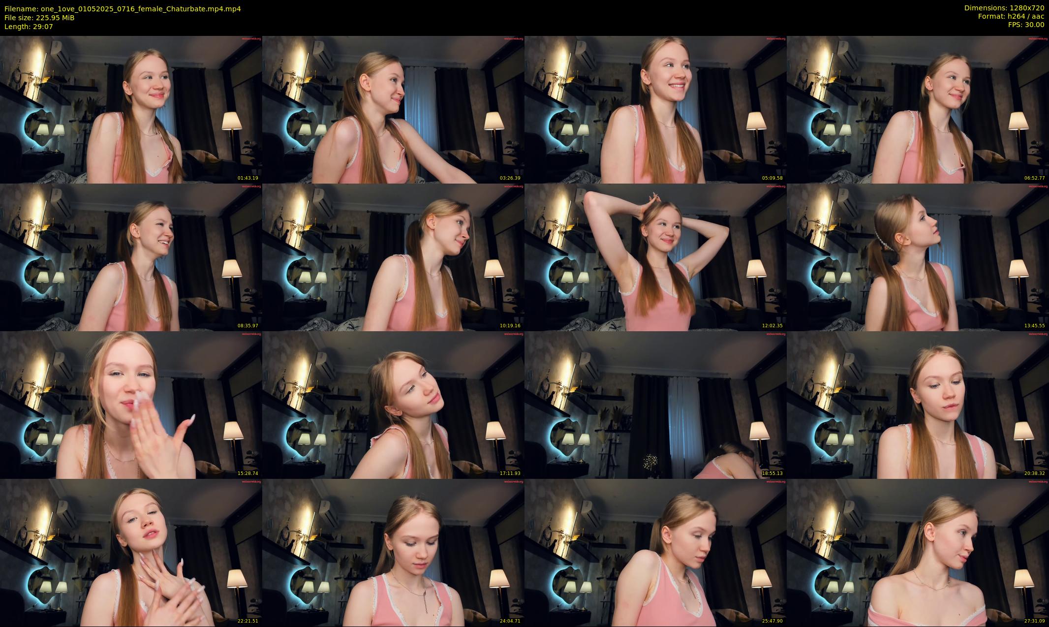 one_1ove — 30 minute Chaturbate female cam show recording, 720p, May 1, 2025