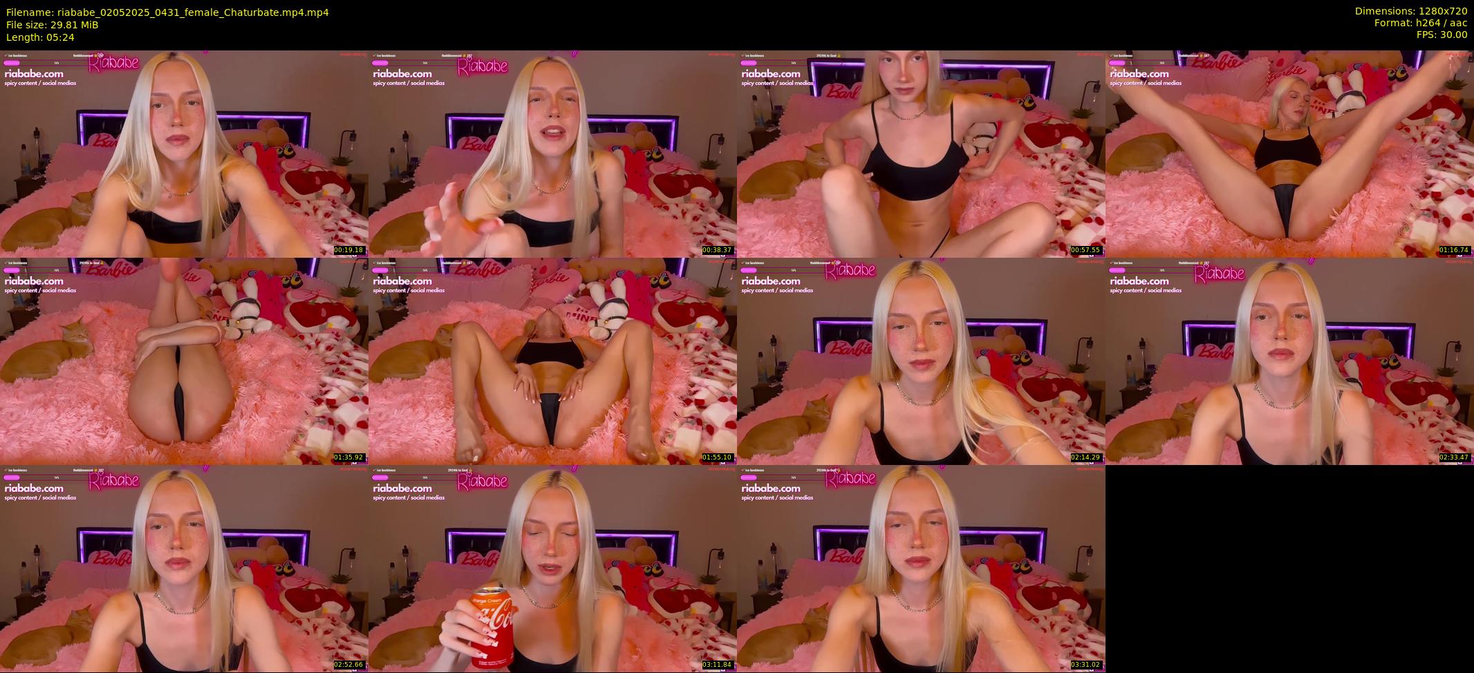riababe — 6 minute Chaturbate female cam show recording, 720p, May 2, 2025