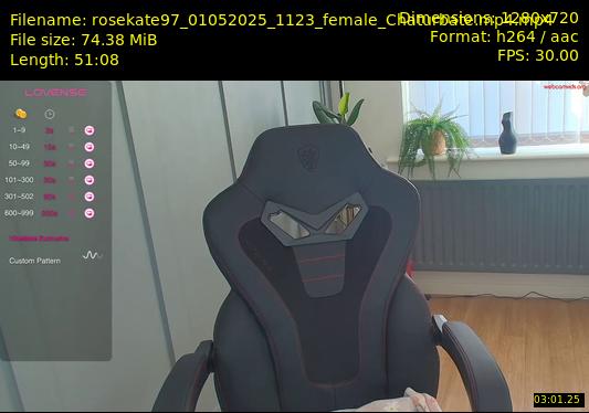 rosekate97 — 52 minute Chaturbate female cam show recording, 720p, May 1, 2025