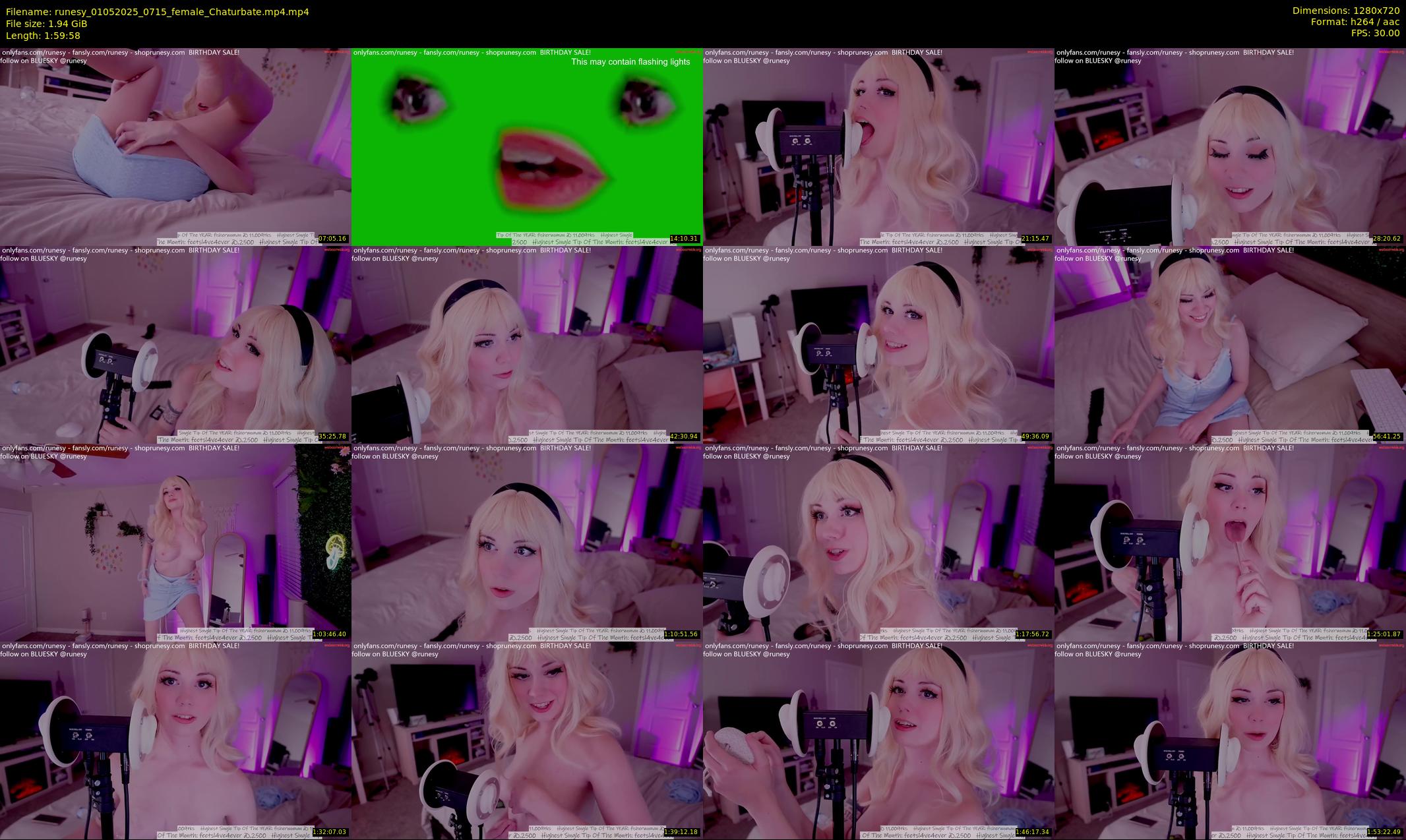 runesy — 120 minute Chaturbate female cam show recording, 720p, May 1, 2025