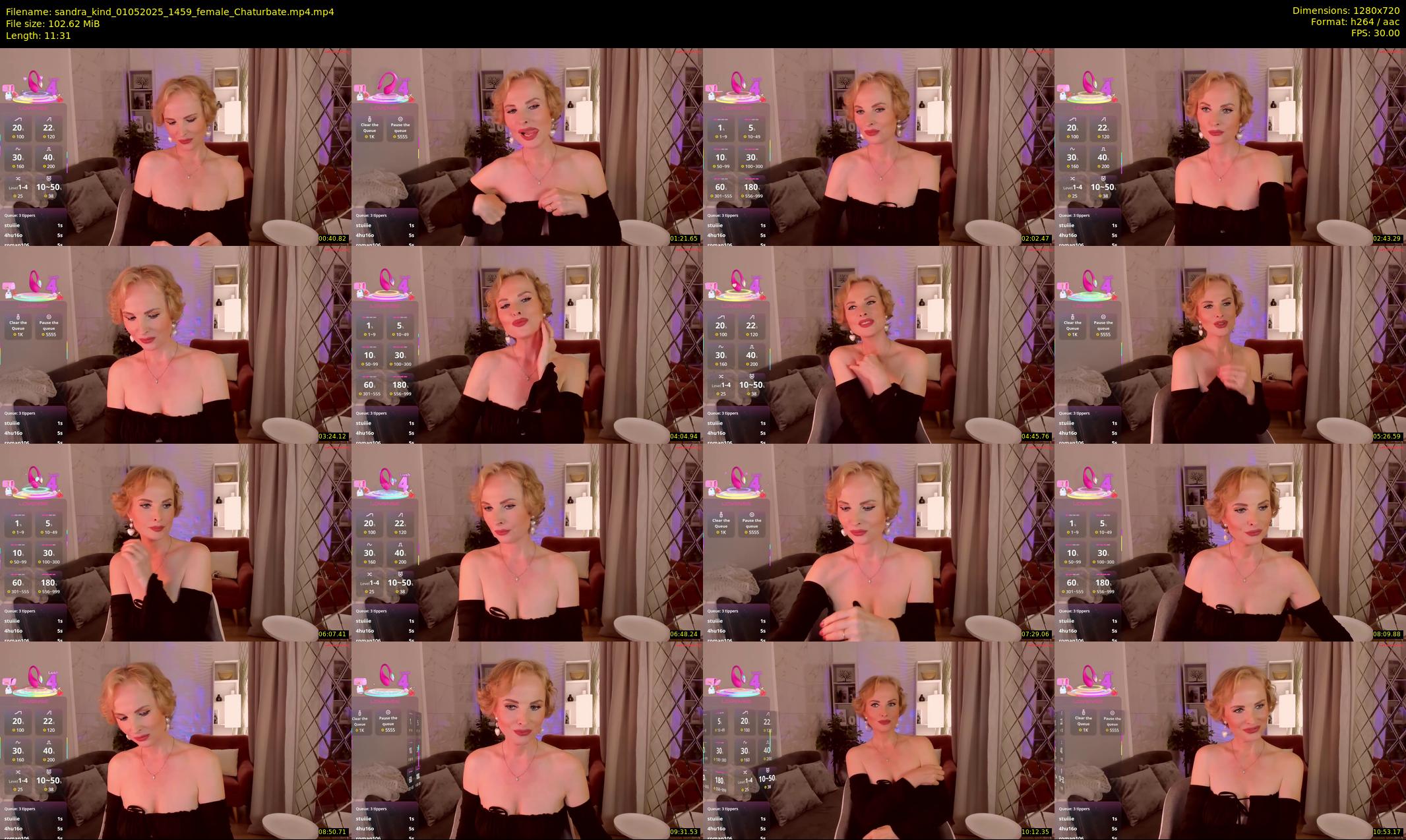 sandra_kind — 12 minute Chaturbate female cam show recording, 720p, May 1, 2025
