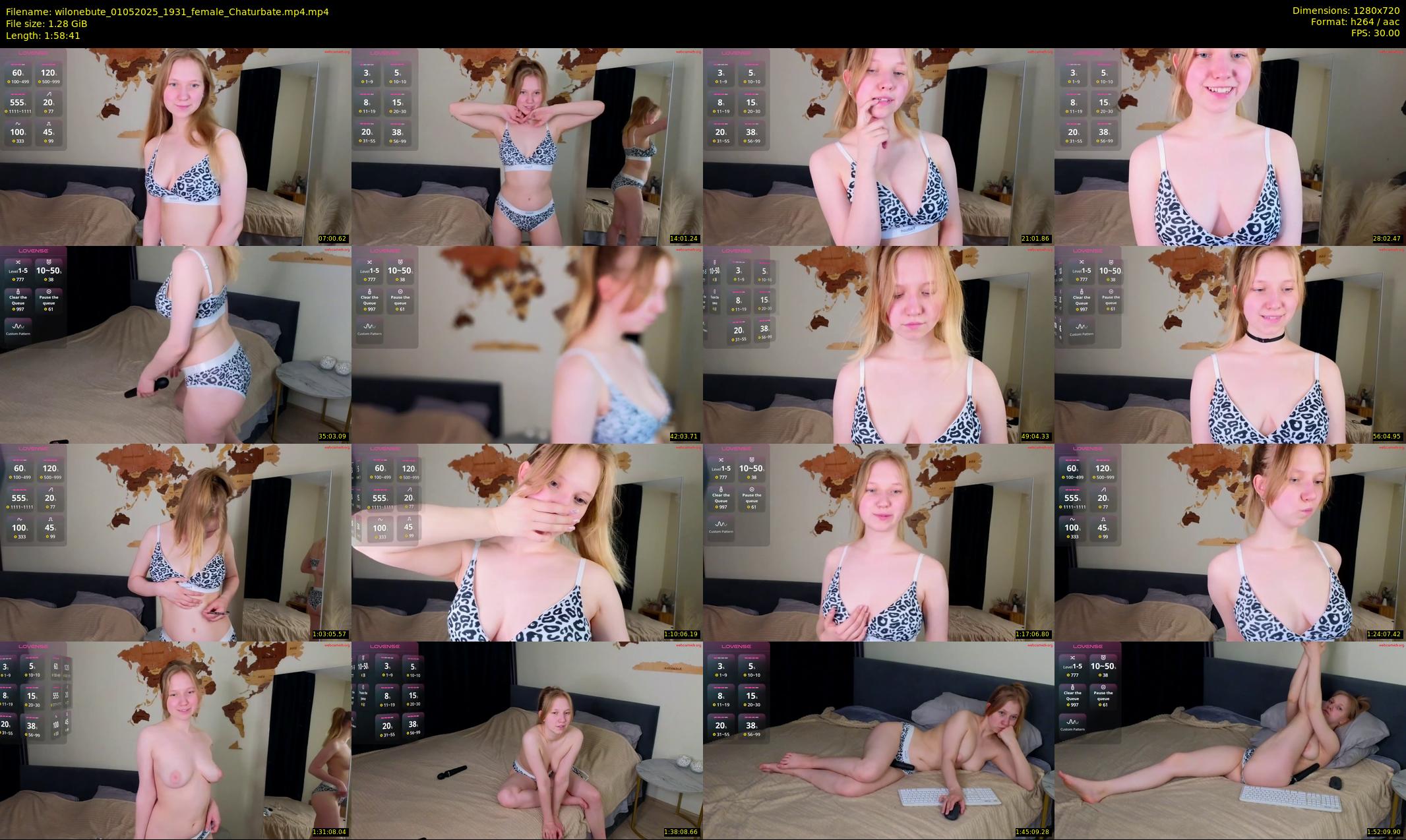 wilonebute — 119 minute Chaturbate female cam show recording, 720p, May 1, 2025