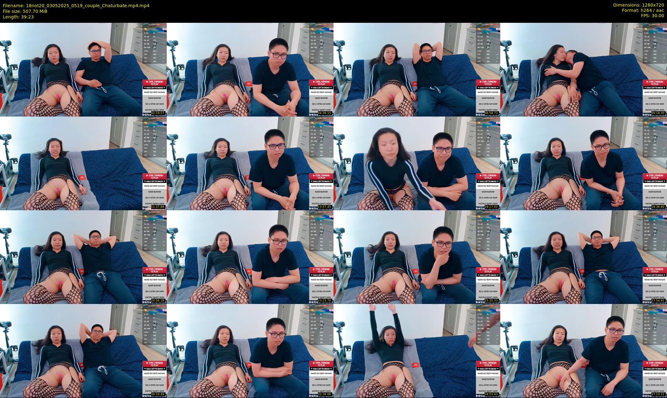 18not20 — 40 minute Chaturbate couple cam show recording, 720p, May 3, 2025
