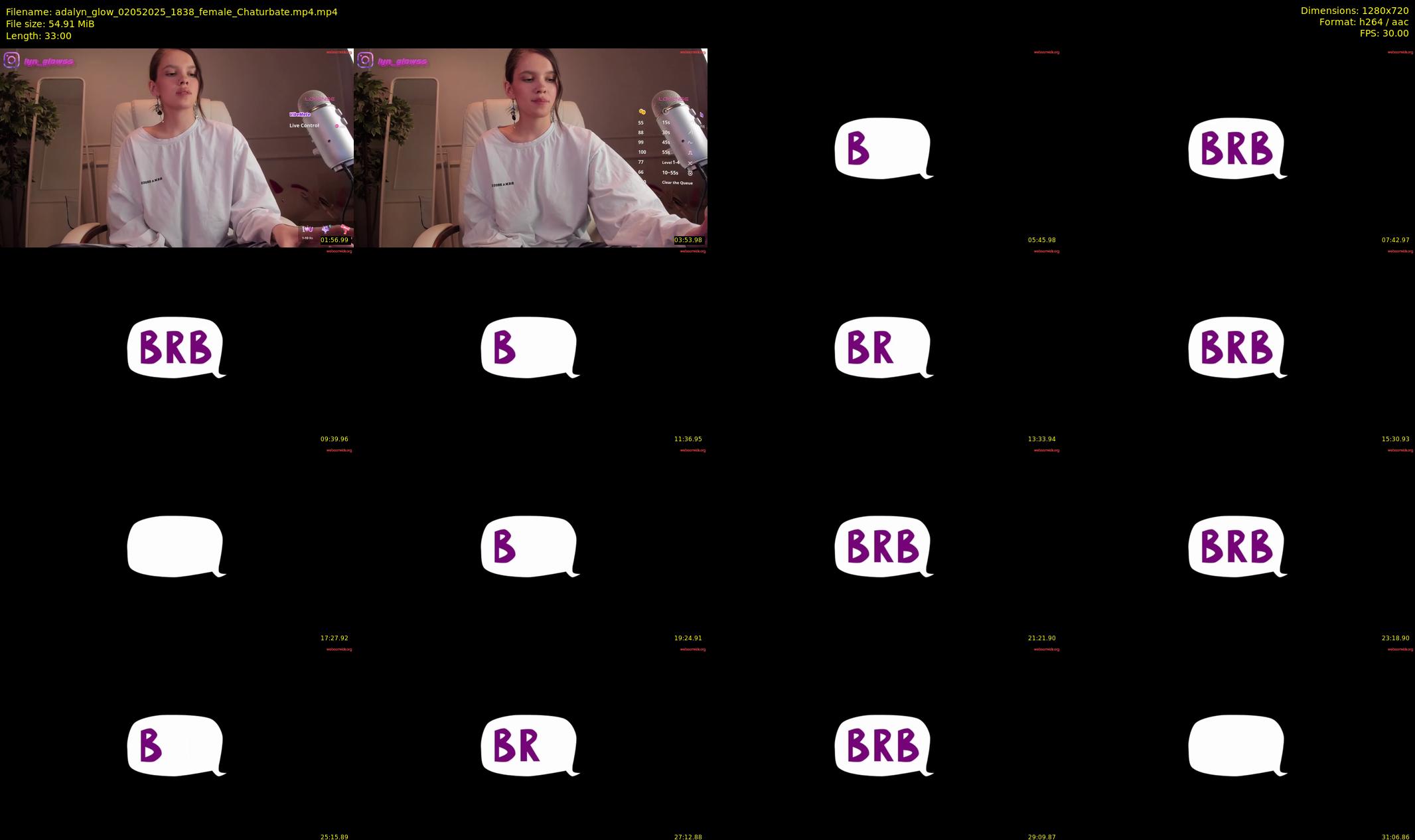 adalyn_glow — 33 minute Chaturbate female cam show recording, 720p, May 2, 2025