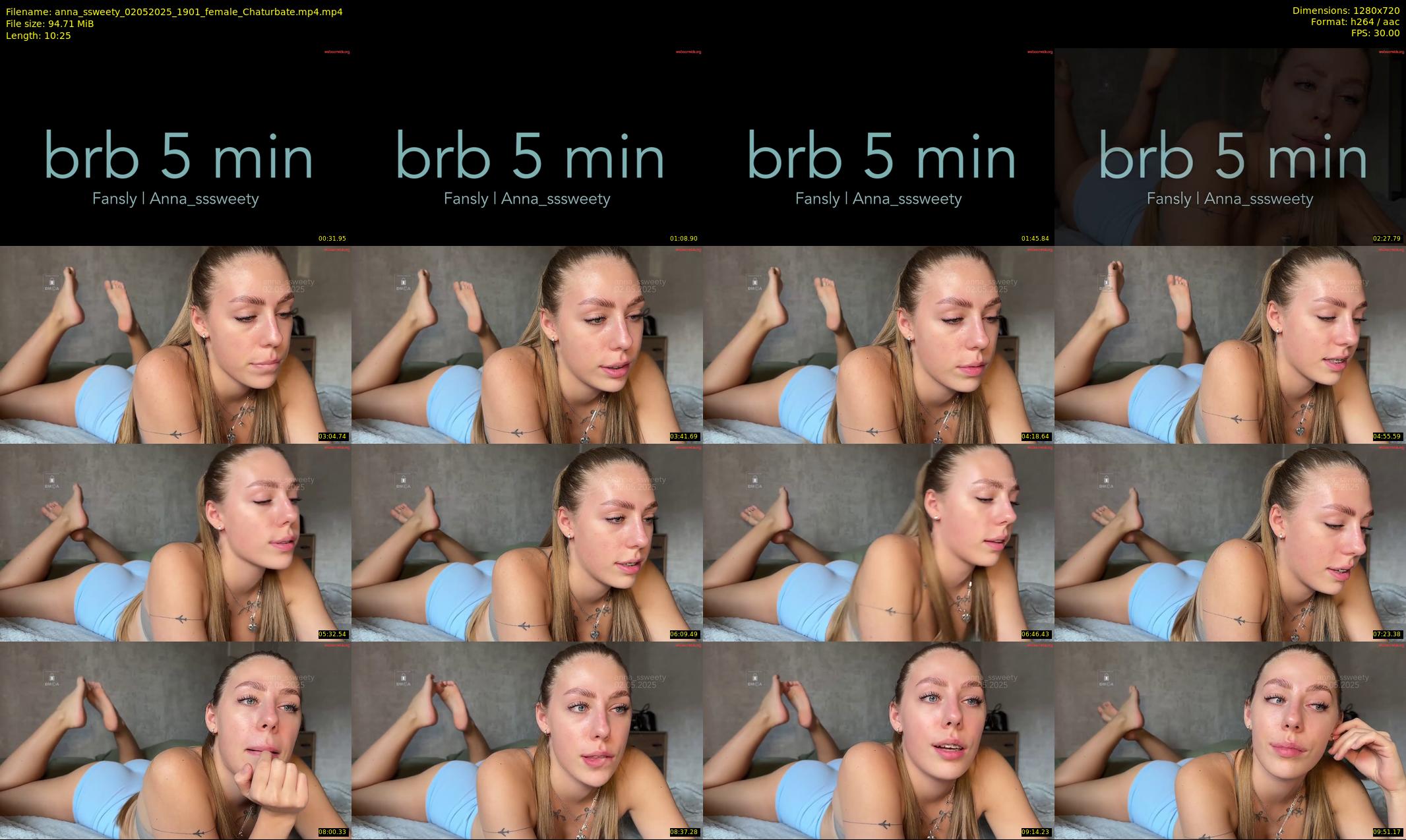 anna_ssweety — 11 minute Chaturbate female cam show recording, 720p, May 2, 2025